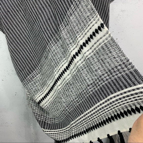 Loft Fringe Kimono Shawl Open Front Cardigan Sweater One Size - Picture 4 of 14